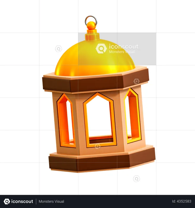 Islamic Lantern  3D Illustration