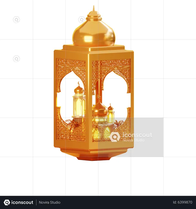 Islamic Lantern  3D Illustration