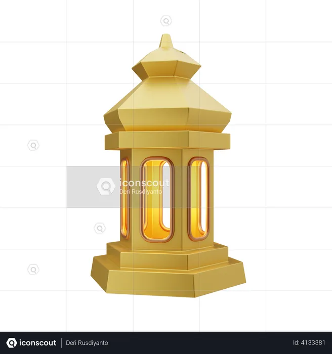 Islamic lantern  3D Illustration
