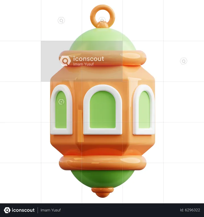 Islamic Lantern Lamp  3D Icon