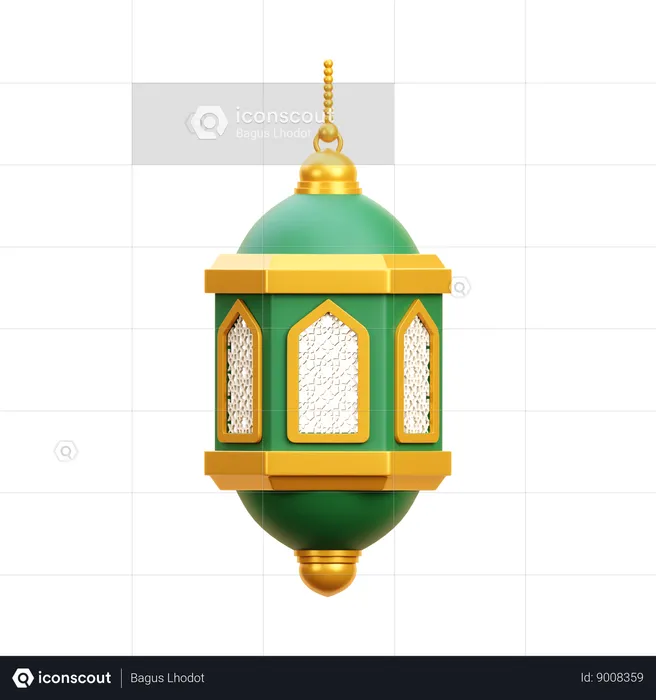 Islamic Lantern Ornamen  3D Icon