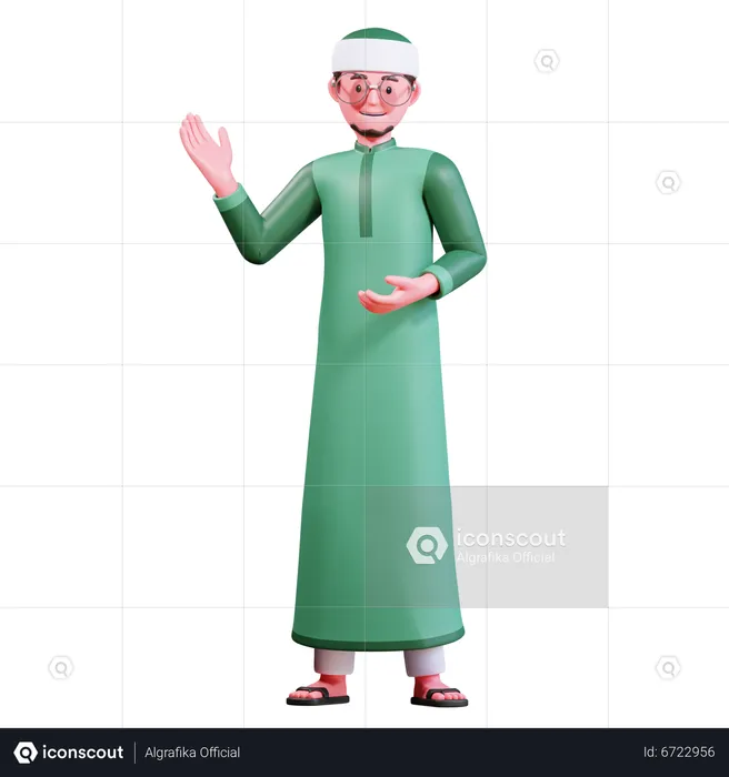 Islamic Male  3D Illustration