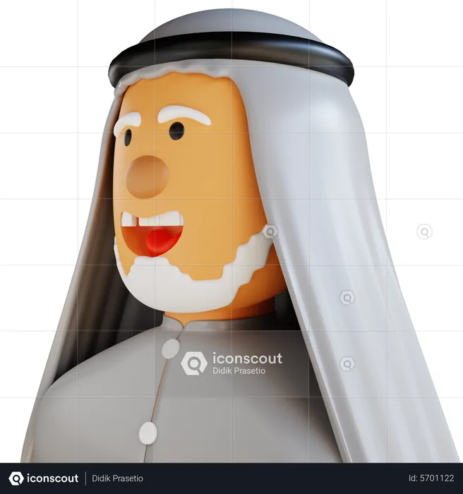 Islamic Man  3D Icon