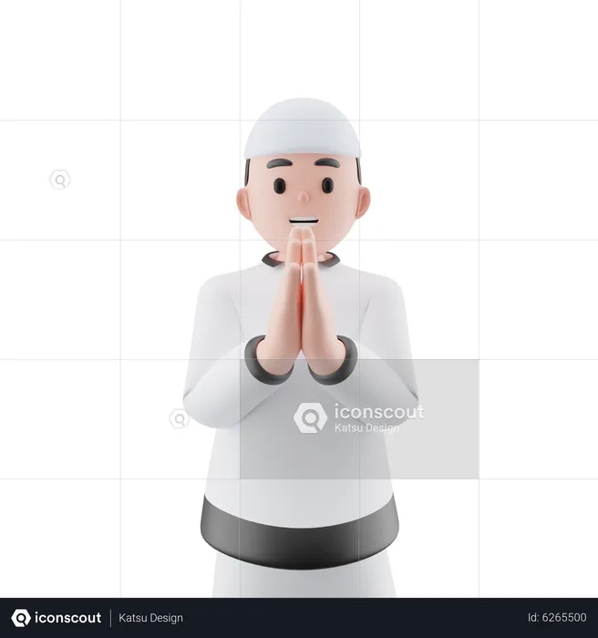 Islamic Man  3D Icon