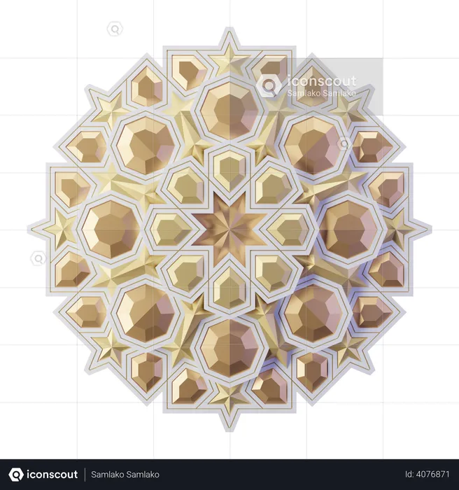 Islamic Mandala  3D Illustration