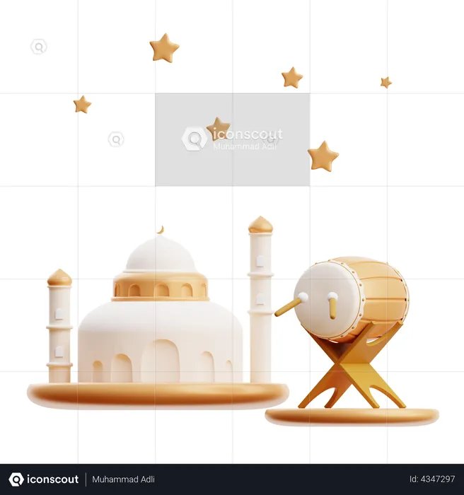 Islamic Mosque  3D Illustration