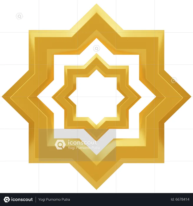 Islamic Ornament Decoration  3D Icon