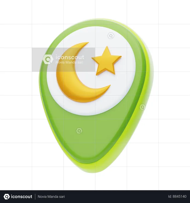 Islamic Pin  3D Icon
