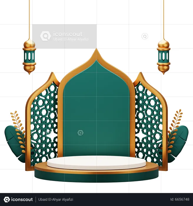 Islamic Podium Display  3D Illustration