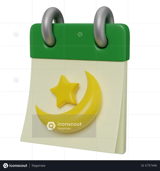 Islamic Ramadhan Calendar  3D Icon