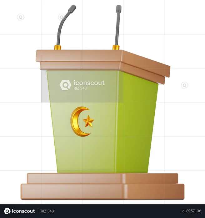 Podium islamique  3D Icon