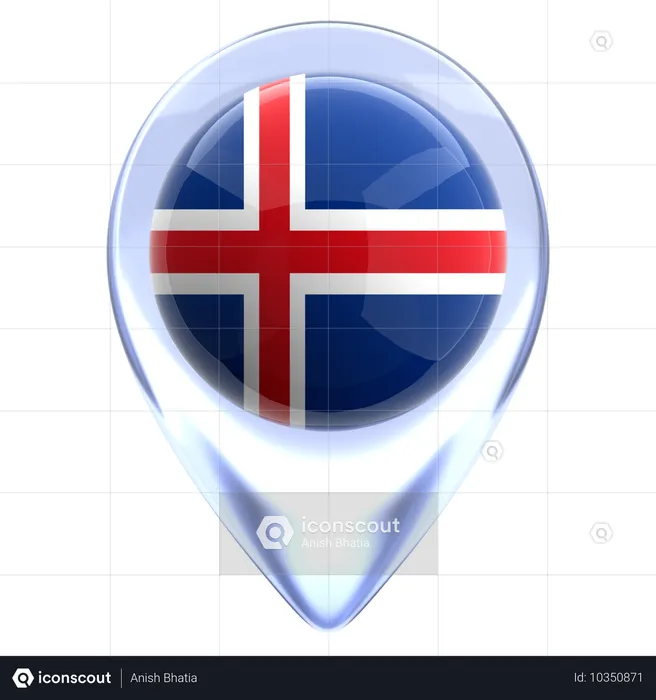 Island Flag 3D Icon