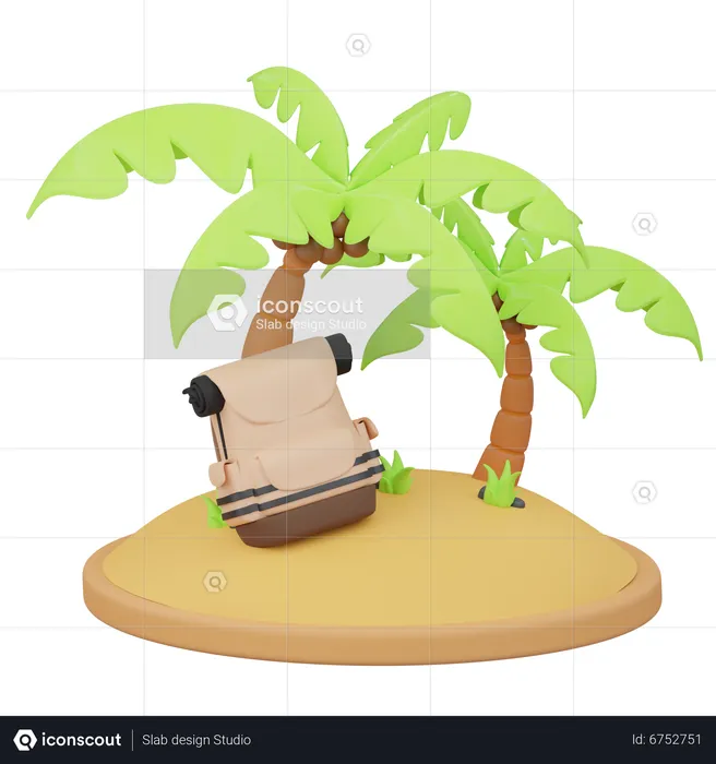 Island  3D Icon