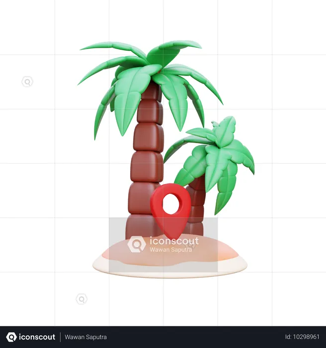 Island  3D Icon