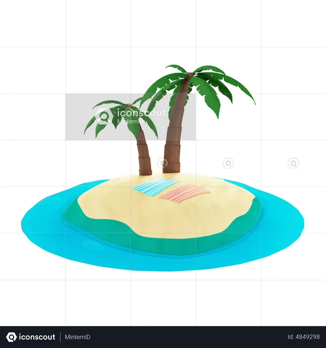 Island  3D Illustration