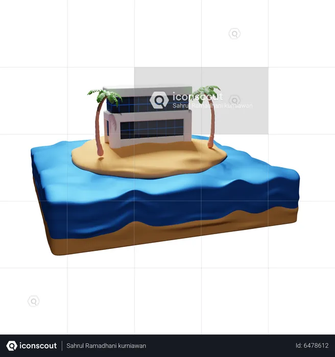 Island Resort  3D Icon