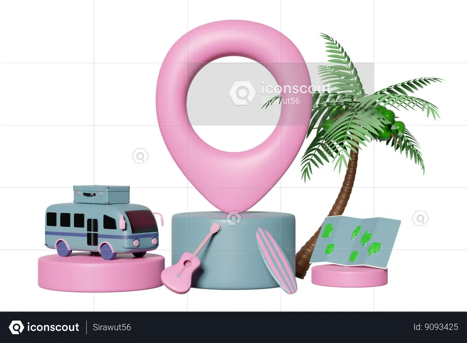 Island Tour  3D Icon