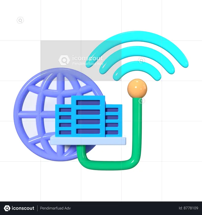 Provedor de Internet  3D Icon