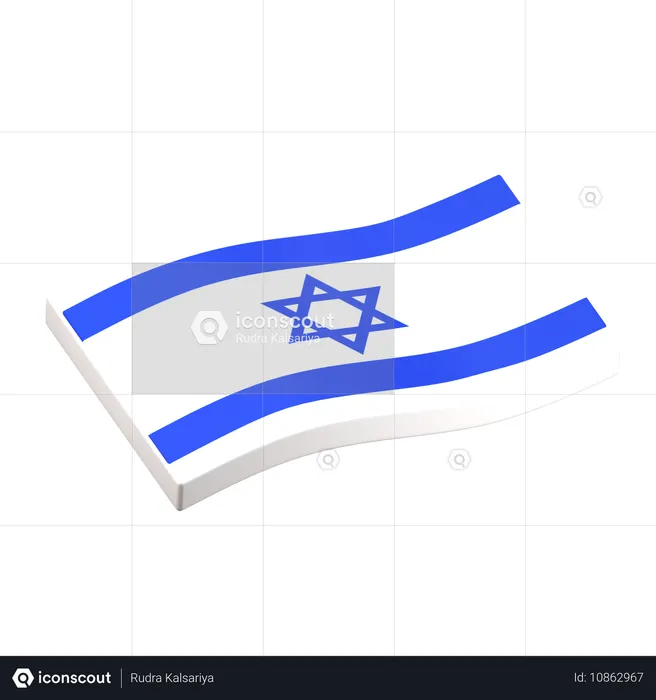 Israël Flag 3D Icon