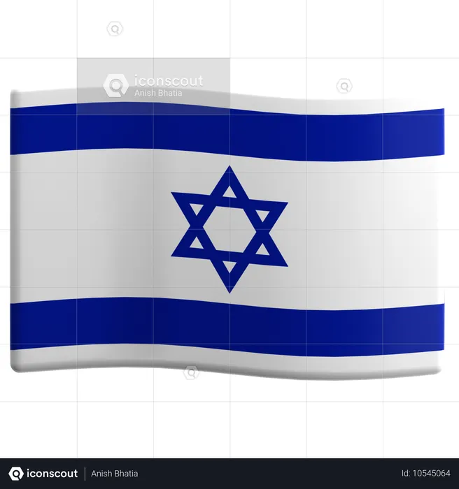 Israel Flag 3D Icon