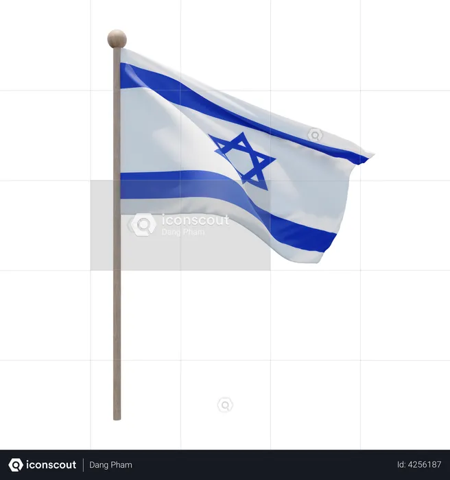 Israelischer Fahnenmast Flag 3D Flag