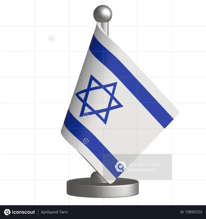 Israel-Tischflagge  3D Icon