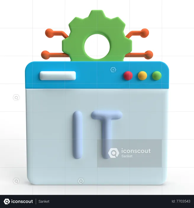 It System  3D Icon