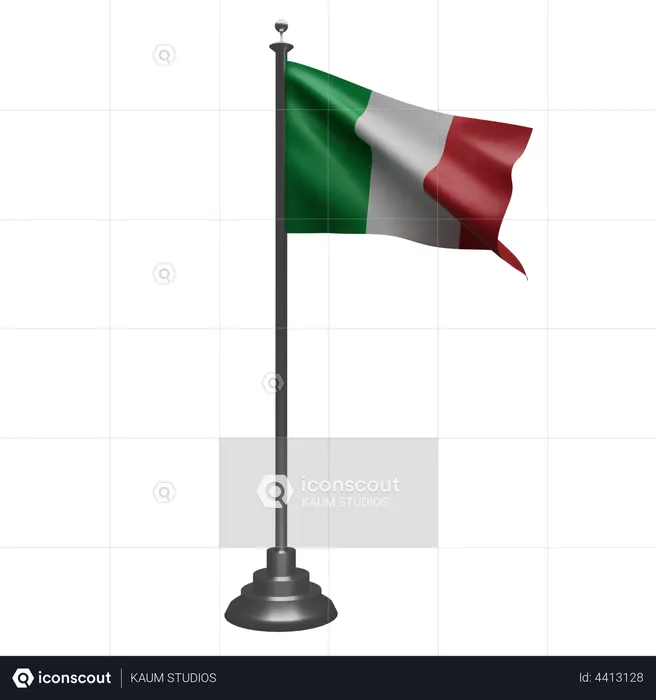 Italian Flag  3D Illustration