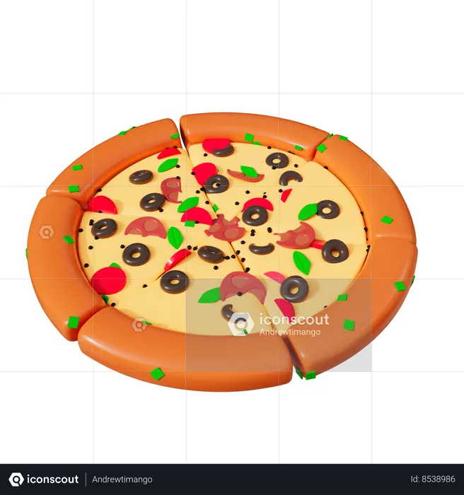 Italian Pizza  3D Icon