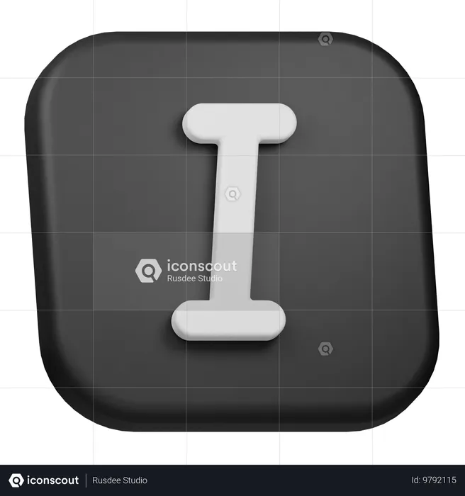 Italic  3D Icon