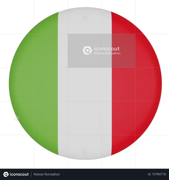 Italie Flag 3D Icon