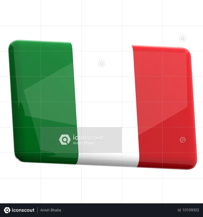 Italien Flag 3D Icon