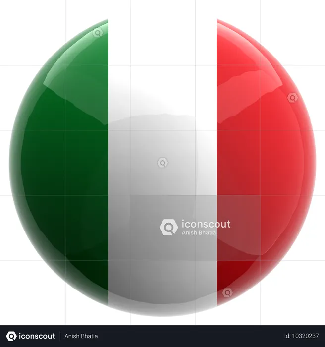 Italien Flag 3D Icon