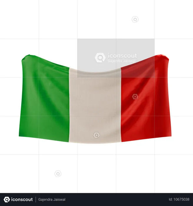 Italien Flagge Flag 3D Icon