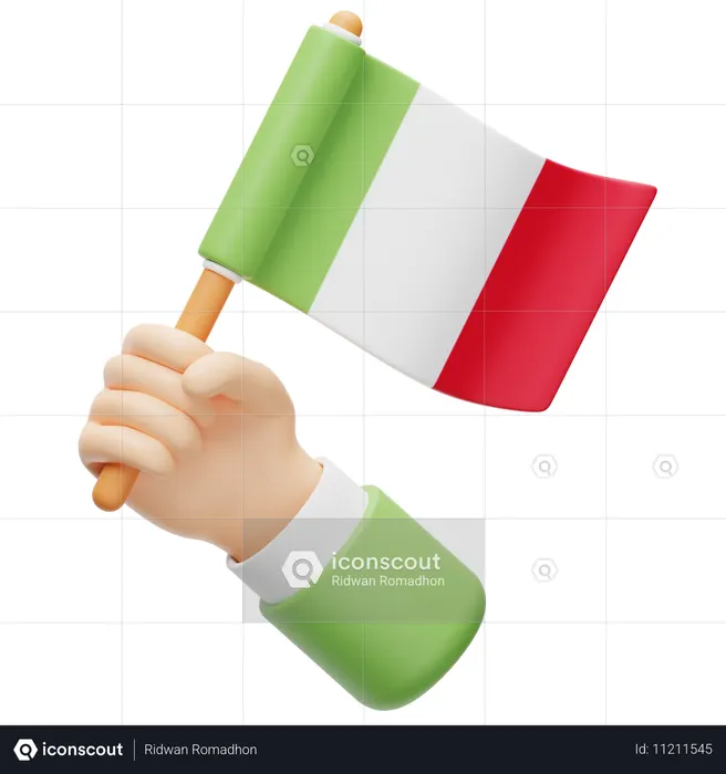 Italy Flag Flag 3D Icon