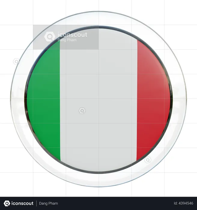 Italy Flag Glass Flag 3D Flag