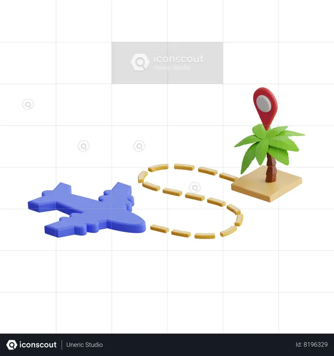 Itinéraire de vol  3D Icon