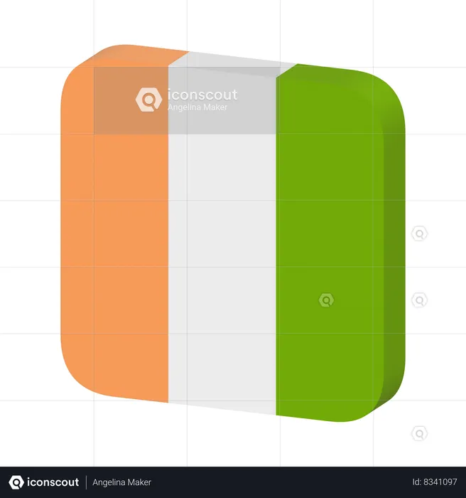 Ivory Coast Flag Flag 3D Icon