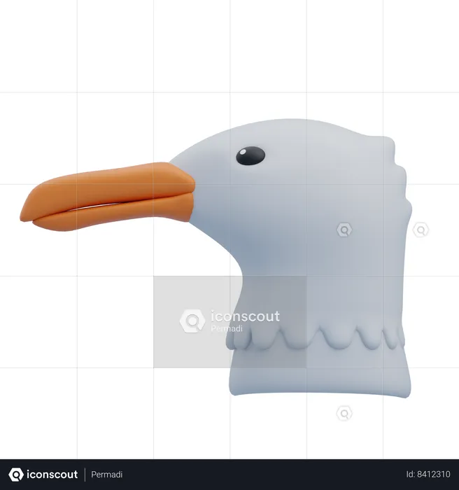 Ivory Gull  3D Icon