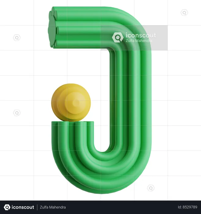 J  3D Icon