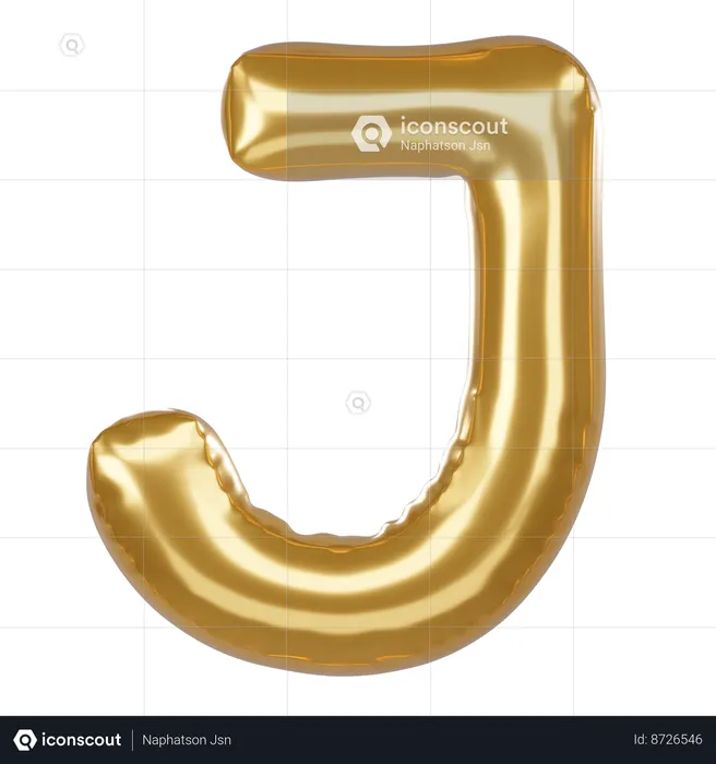 J Alphabet  3D Icon