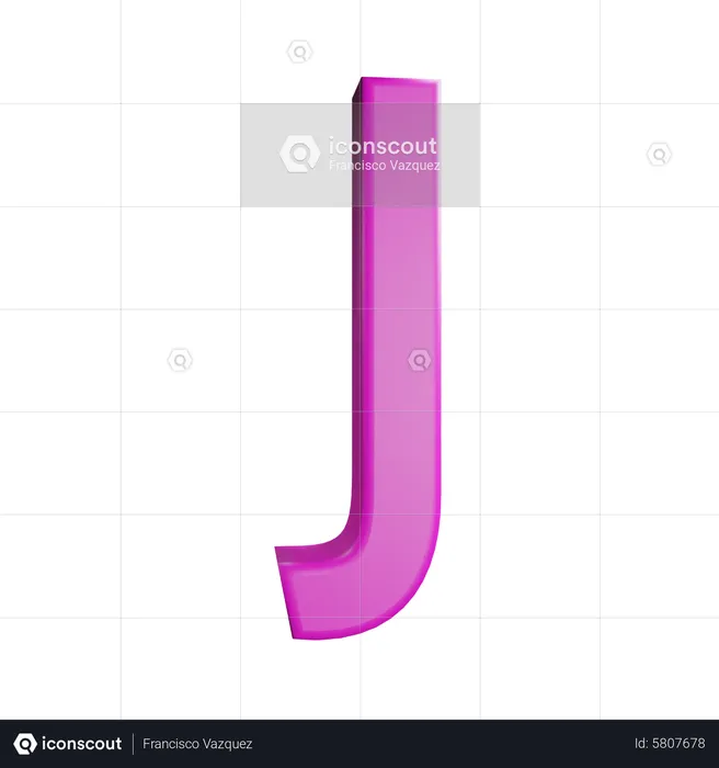 Buchstabe J  3D Icon