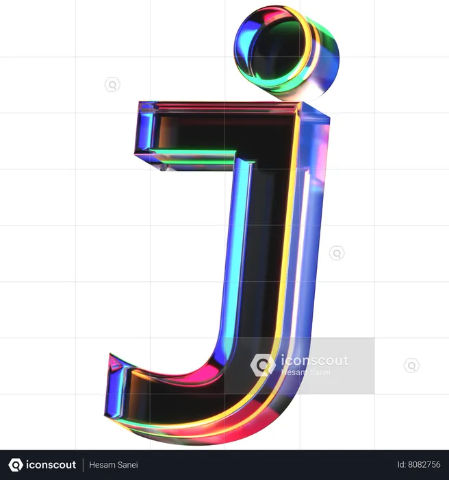 Letra j  3D Icon