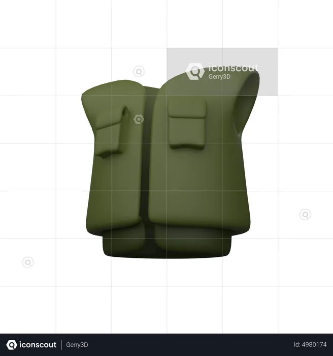 Jacket Vest  3D Icon