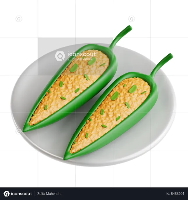 Jalapeno Popper  3D Icon