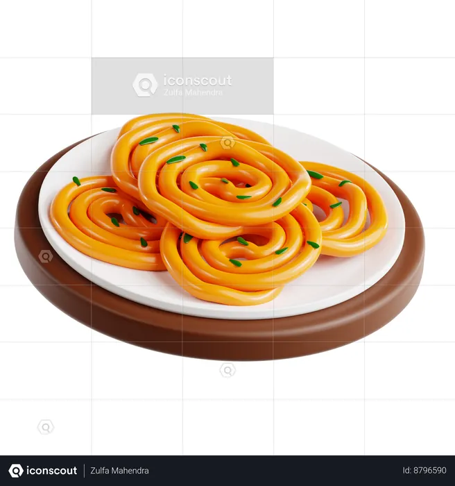 Jalebi  3D Icon