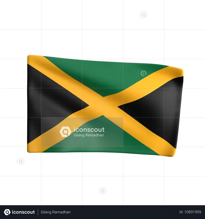 Jamaica Flag 3D Icon