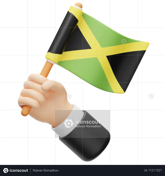 Jamaica Flag Flag 3D Icon
