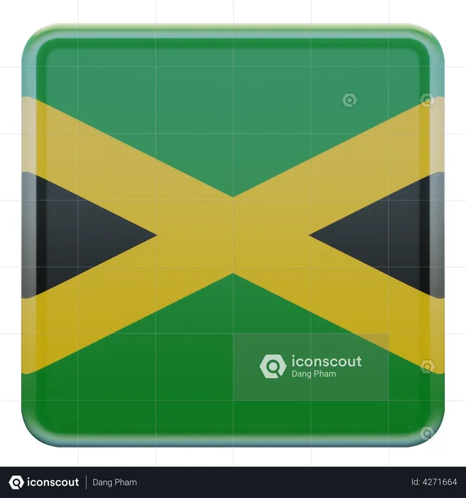 Jamaica Flag Flag 3D Illustration