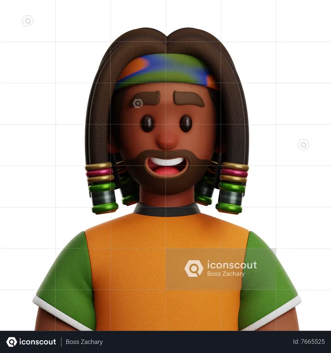 Jamaican People  3D Icon
